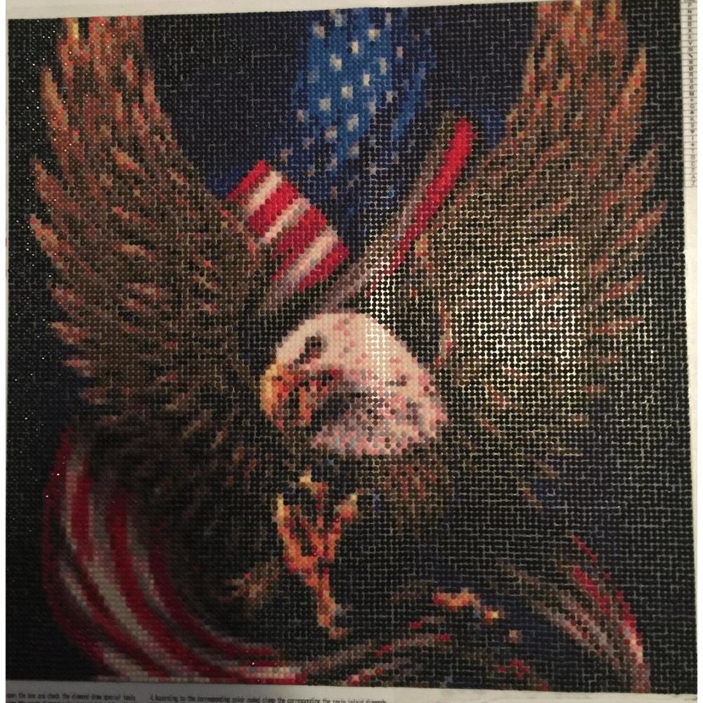 Diamond Painting 12 x 12 inch American Eagle DIY Craft Kit